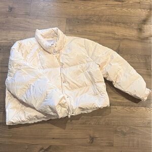 Athleta Cream Puffer Jacket